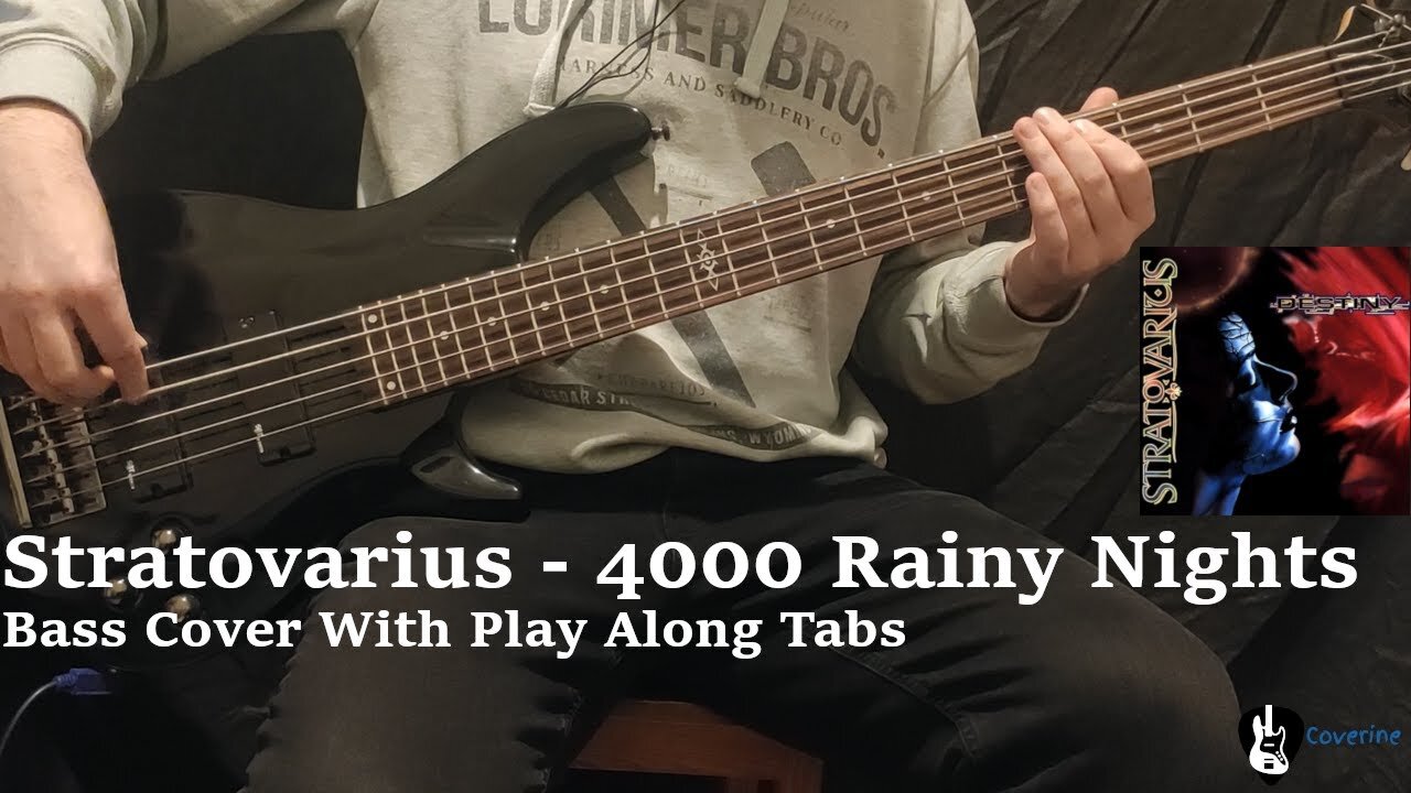 Stratovarius - 4000 Rainy Nights Bass Cover (Tabs)