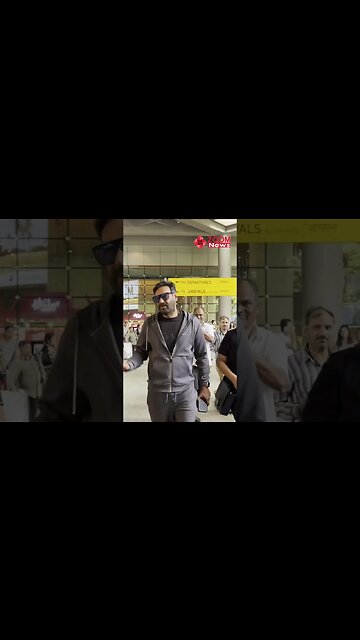 Bollywood Singham Ajay Devgan Papped at Mumbai Airport 😎📸✈️ #shorts