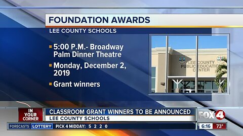 Foundation Awards for Lee County teachers being held Monday night