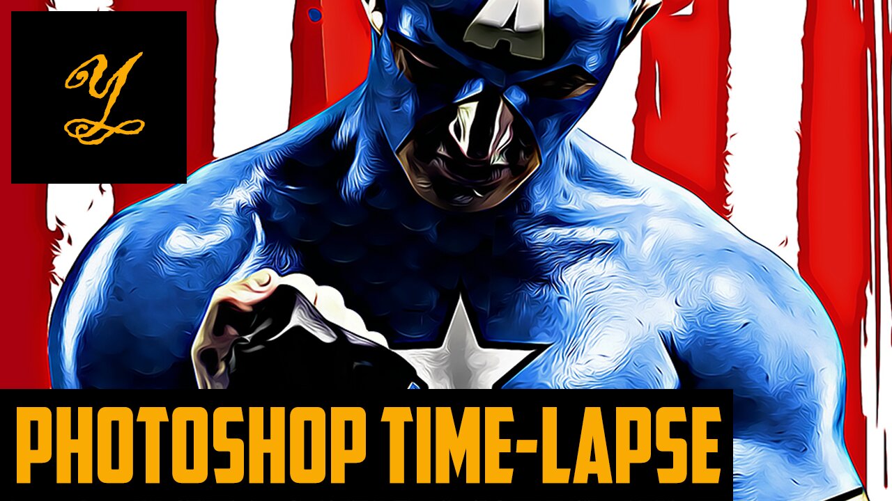 I turn a Stock Photo into Captain America using Adobe #Photoshop