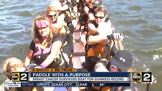 Breast cancer survivors aim to break record in dragon boat race