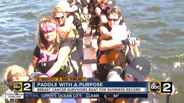 Breast cancer survivors aim to break record in dragon boat race