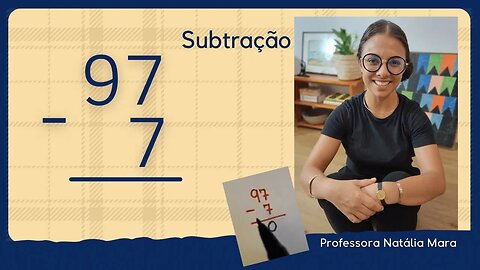 97-7 | 97 menos 7 | Conta fácil de subtração