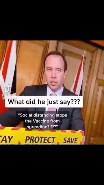 Matt Hancock - The Social Distancing Stops the vaccine from spreading?
