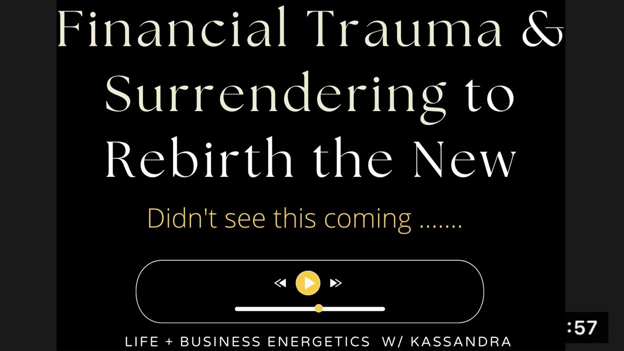 Financial Trauma & Surrendering to the 4th Revolution