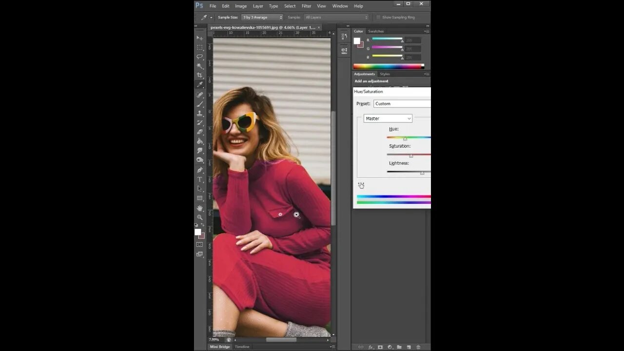 1-Minute Photoshop - Turn Any Color to ANY COLOR #shorts #photoshop #adobe