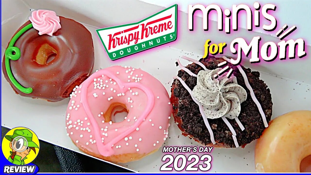 Krispy Kreme® MINIS FOR MOM DOUGHNUTS Review 🌸💖🍩 ALL 3 FLAVORS! 🤯 Peep THIS Out! 🕵️‍♂️