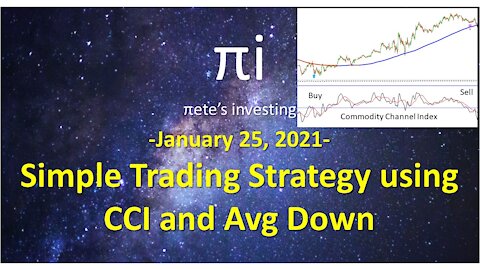 Simple trading strategy using CCI and Avg down