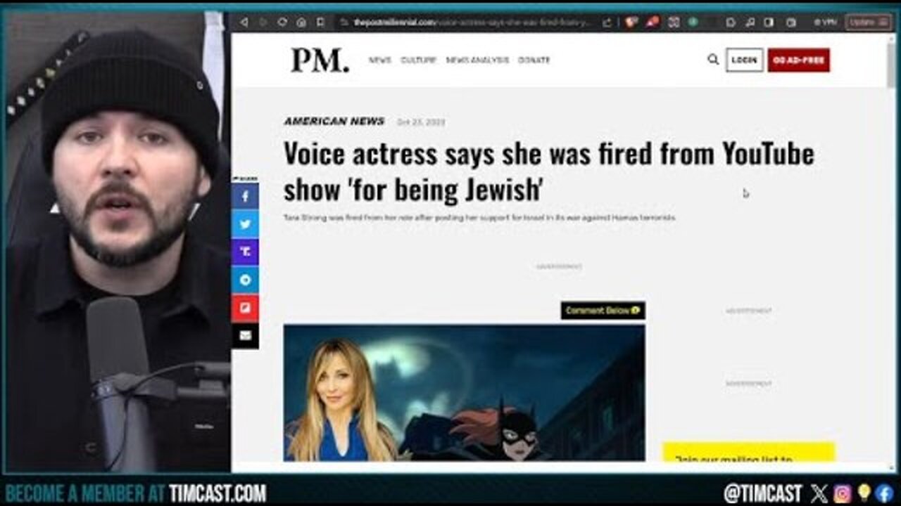 FAMOUS LEFTIST VOICE ACTRESS TARA STRONG FIRED FOR SUPPORTING ISRAEL, GET WOKE GO BROKE