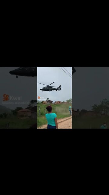 helicoptero aterricando na mata #shorts