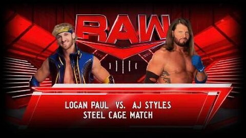 WWE Raw: Logan Paul Vs AJ Styles | Steel Cage Match