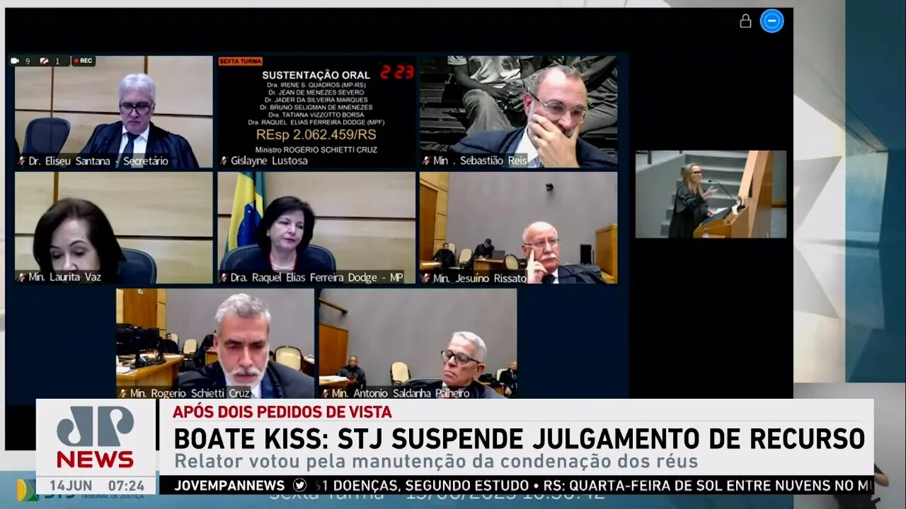 STJ suspende julgamento sobre anulação de júri da Boate Kiss