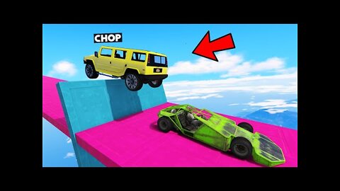 CHOP RIDING ON FROSTY TRUCK TO REACH FINISH IN GTA 5 RACE