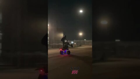 WHEELIE STANDING ON HANDLE BARS