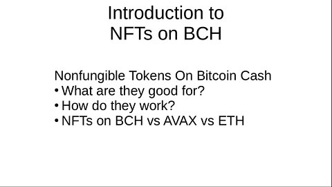 Introduction to NFTs on BCH
