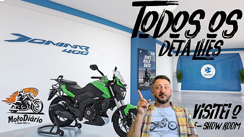 NOVA Bajaj DOMINAR 400: Veja todos os DETALHES da MOTO, VISITEI o e-SHOW ROOM 😮😎