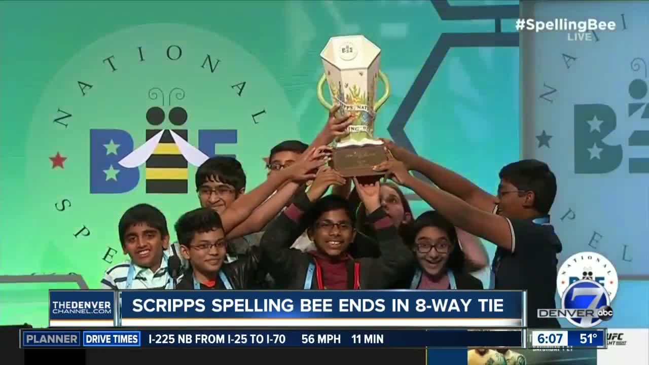 Scripps Spelling Bee ends in eight-way tie