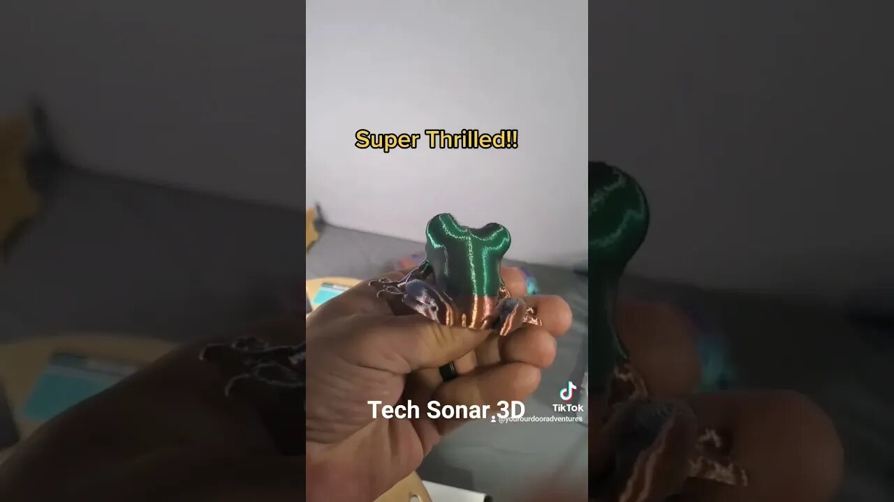 Wicked 3d print from the color transition! #3d #3dprinting #frog #animal #creality #techsonar