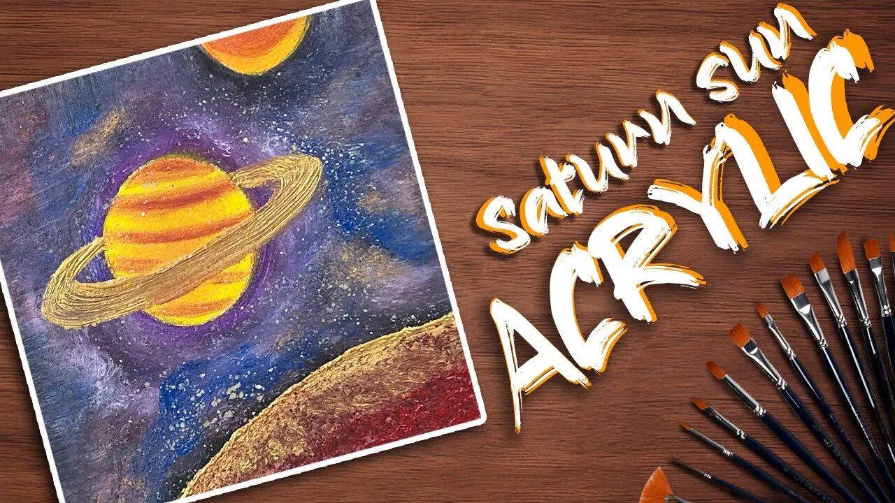 How to Paint Saturn Sun | Acrylic Painting | Step-by-Step Tutorial