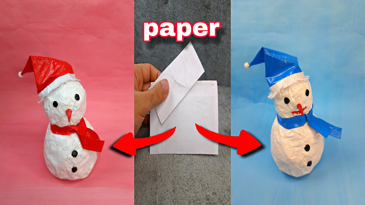 how to make a paper snowman | christmas craft ideas