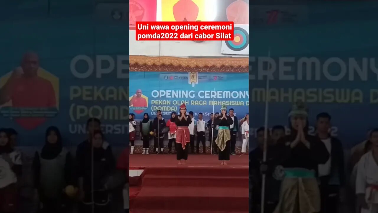 #pomda2022 resmi dibuka, opening ceremoni Cabor silat oleh uni wawa #ipsi