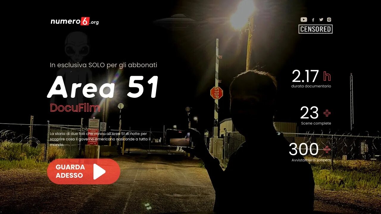 Cosa contiene davvero l'Area 51? Il documentario Esclusivo di Morris San e Numero6