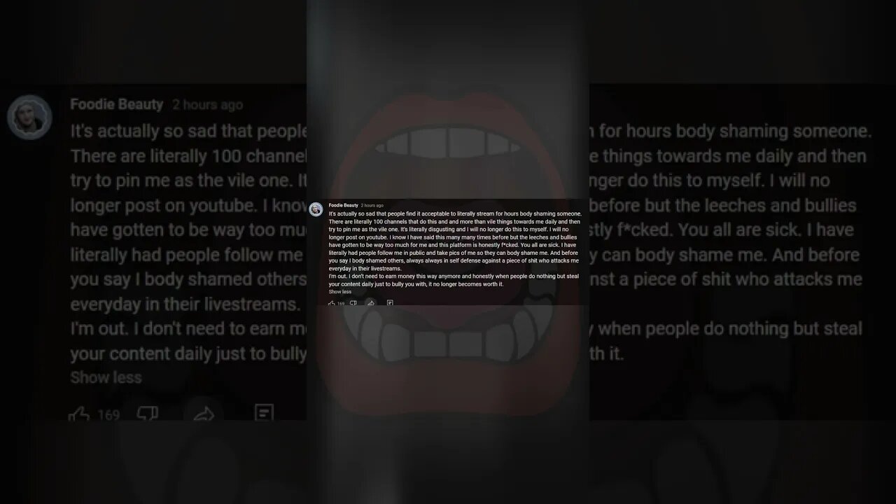 Foodie Beauty Quits YouTube AGAIN !