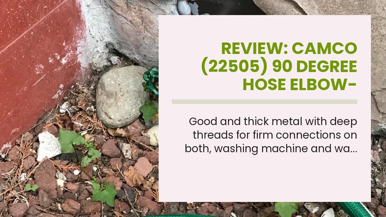 Review: Camco (22505) 90 Degree Hose Elbow- Eliminates Stress and Strain On RV Water Intake Hos...