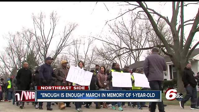 March held in honor of 1 year old girl who was shot and killed