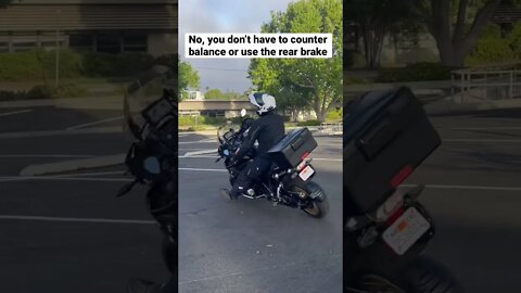 You don’t “have” to counter balance or use the rear brake