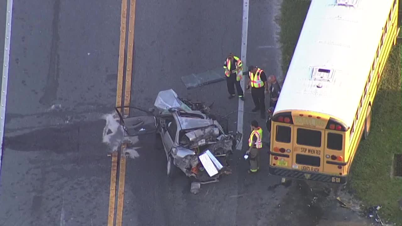 School bus crash in Zephyrhills sends one to hospital