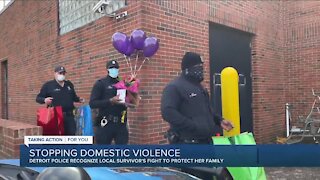 Detroit Police donate to help victim of domestic violence build new life for her children