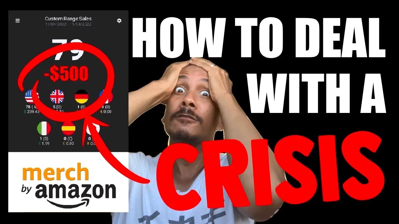 How I lost $500 in one day on Merch By Amazon - How to Deal with a Business Crisis