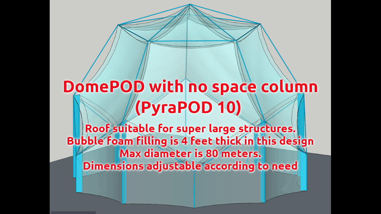 Do not want to see any support post inside PyraPOD? Check this one, the simplest DomePOD we designed