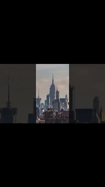 The spire of the Empire State Building