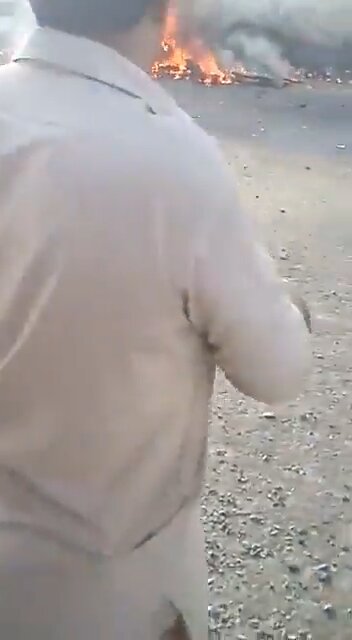 Pakistan PAF training aircraft developed technical problems while landing and has #crashed in warsak