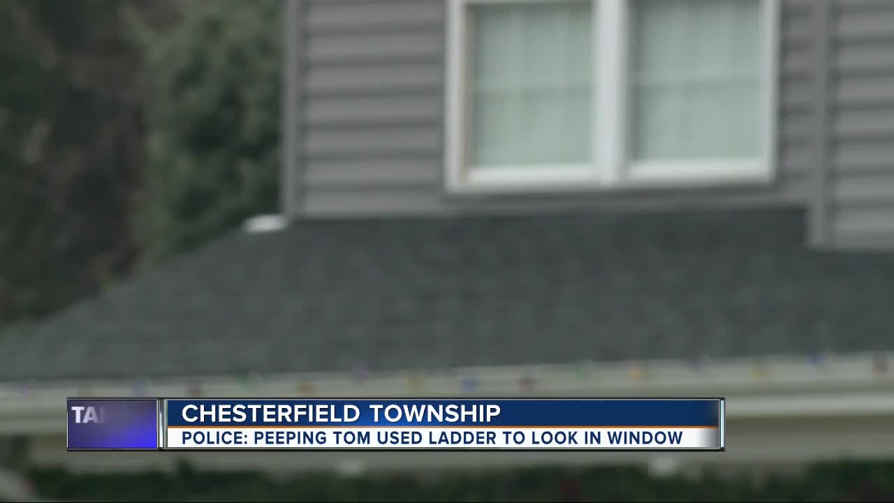 Police: Peeping Tom uses ladder to watch woman through window in Chesterfield Township