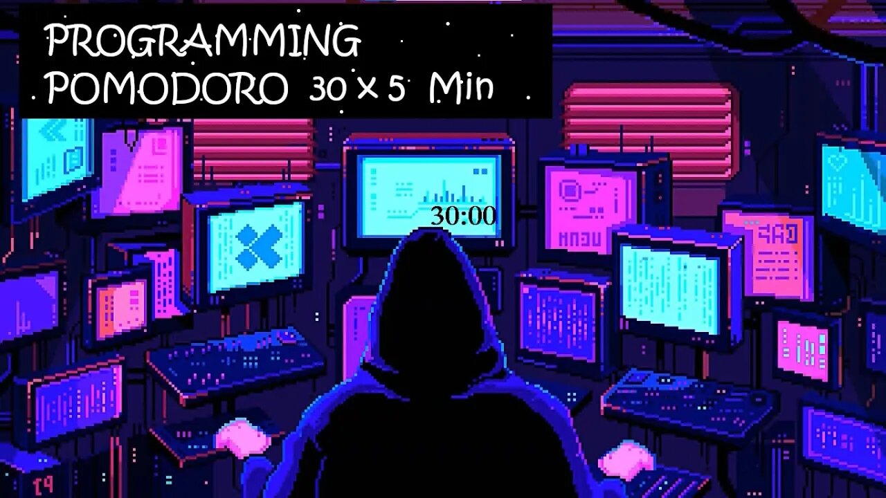 🍅Pomodoro Para Programadores 30x5 min - Lofi Music🍅