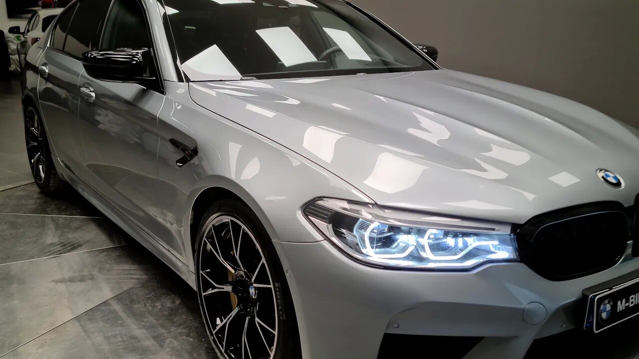 [8k] Pure Metal Silver BMW M5 Competition is just stunning!