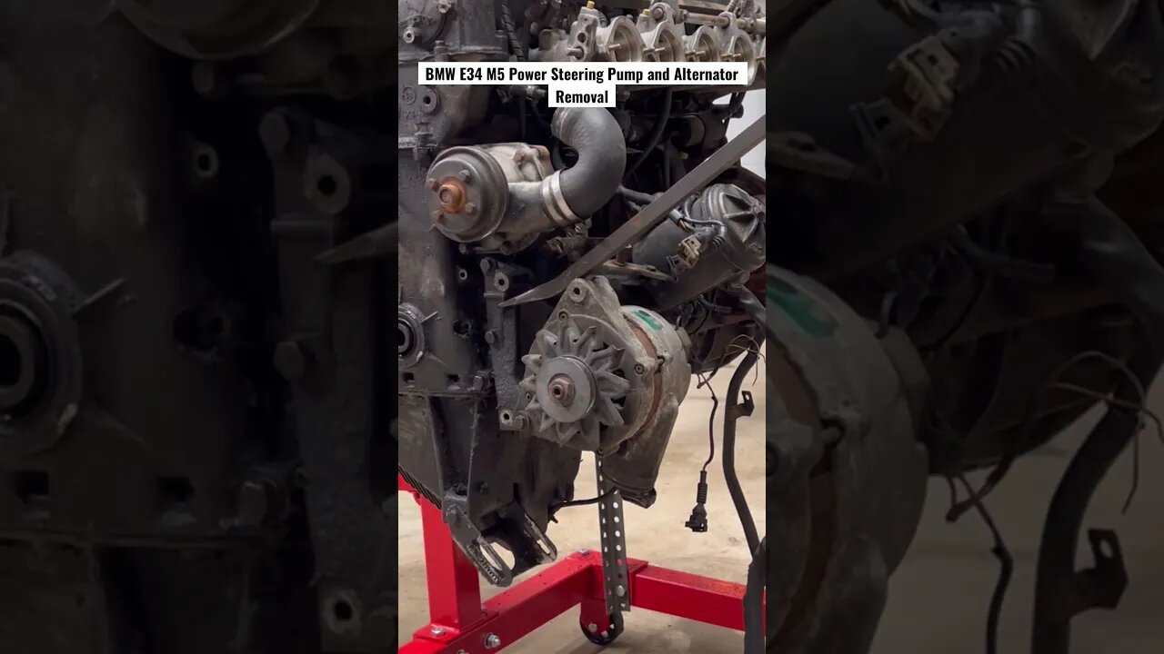 BMW E34 M5 Power Steering Pump and Alternator Removal #bmw #automobile #mechanic #restoration #tool