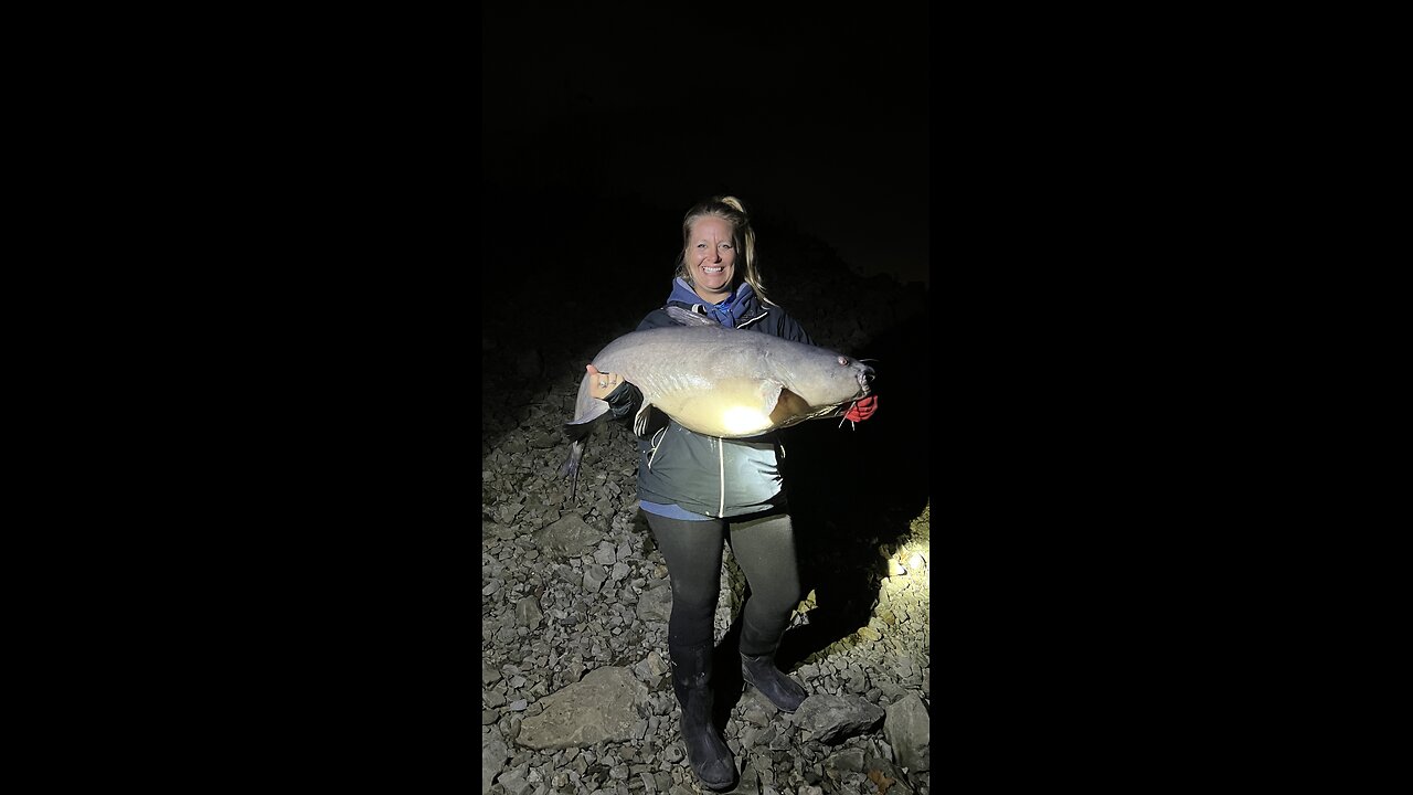 57lb Blue Catfish Caught on Tik Tok Live! 🎣