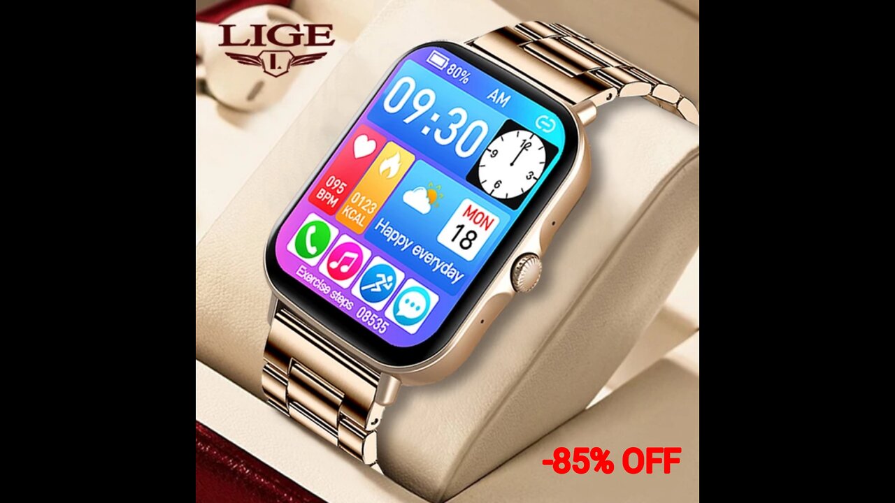 LIGE New Dial Call Smart Watch Men 2022 Full Touch Body