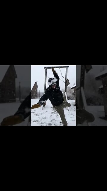 Snow Swing! #MegaFails #Shorts