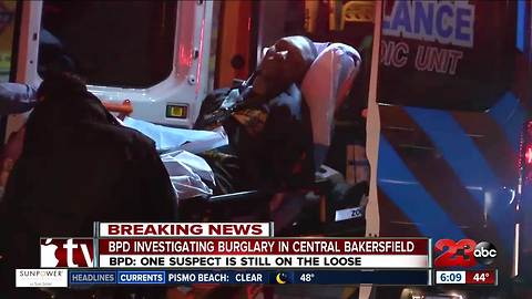 Two burglary suspects arrested and taken to the hospital for injuries sustained after resisting arrest