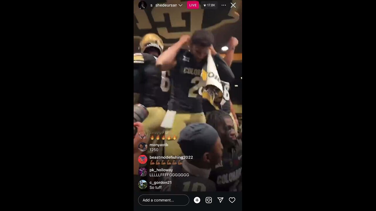 Shedeur Sanders Instagram Live Following the Colorado Buffaloes INSANE Overtime win over Baylor!
