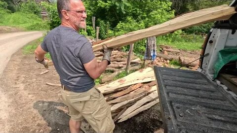 Loading Locust Fence Posts June 30 2023