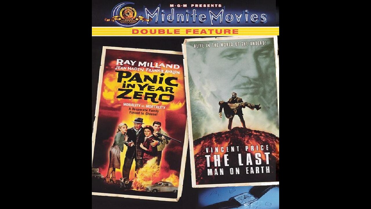 PANIC IN YEAR ZERO 1962 & THE LAST MAN ON EARTH 1964 Apocalyptic Sci-Fi DOUBLE FEATURE