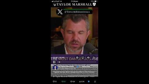 dr Taylor Marshall on pope and other X topics 17/08/2024