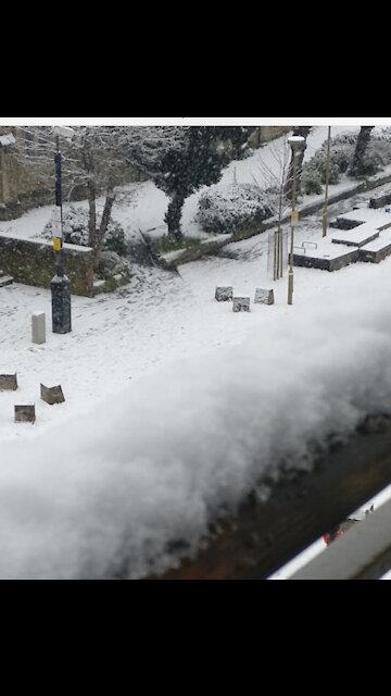 Snowfall In Winter the bad weather with a lot snowfall make cold weather