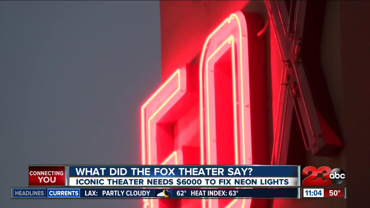 Iconic theater seeking donations to fix sign